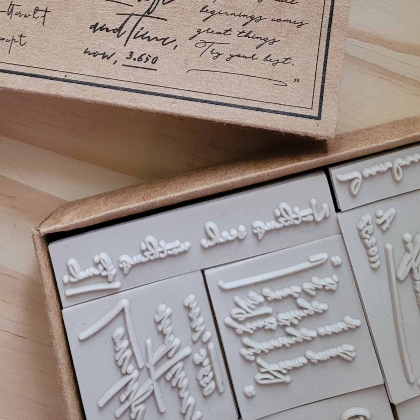 Wooden Stamp - Antique Scripts set