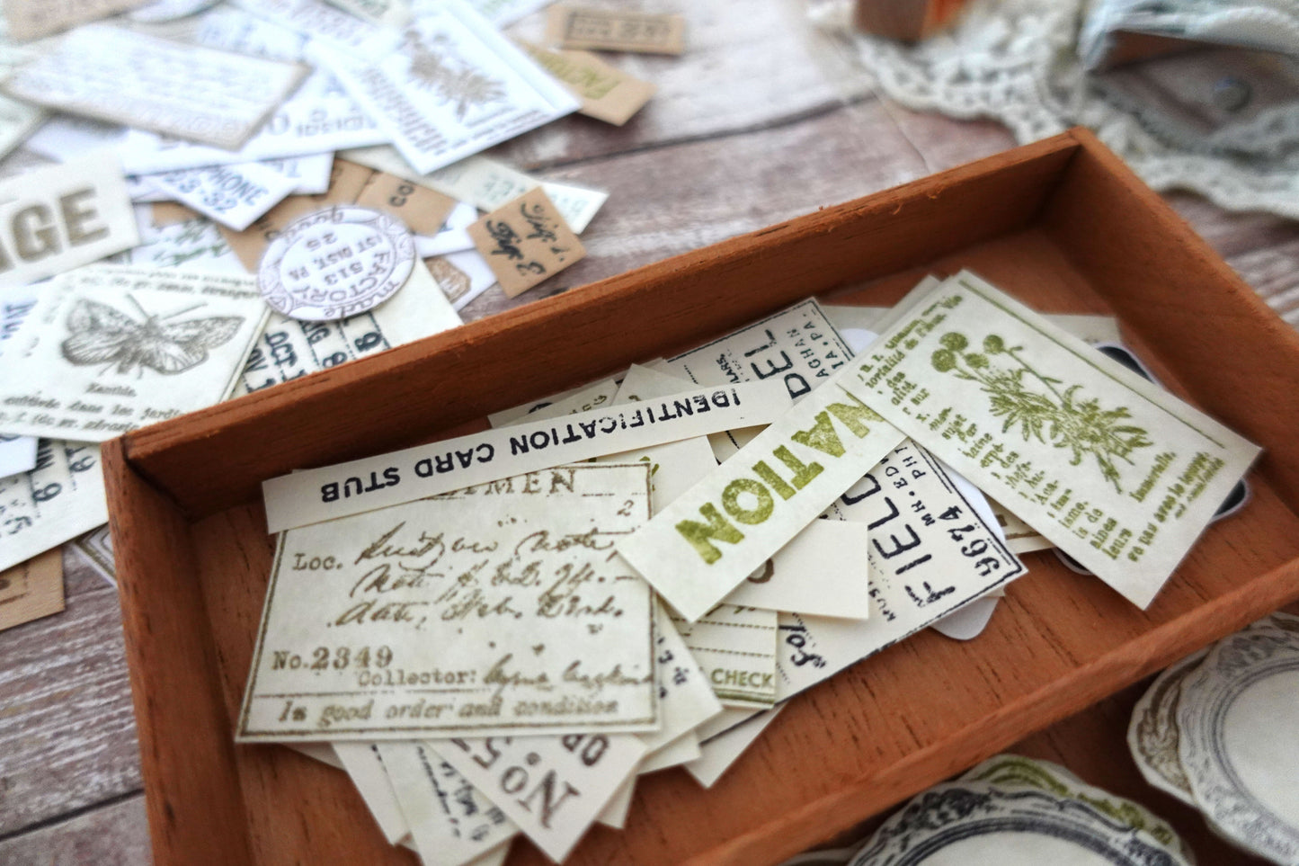 Mixed Handmade Ephemera Set - 50 pieces