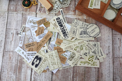 Mixed Handmade Ephemera Set - 50 pieces