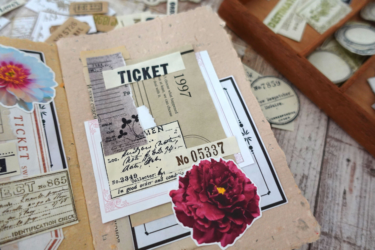 Mixed Handmade Ephemera Set - 50 pieces