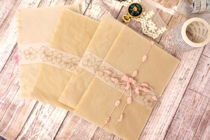 Handmade Tea-Dyed Vellum Paper Set