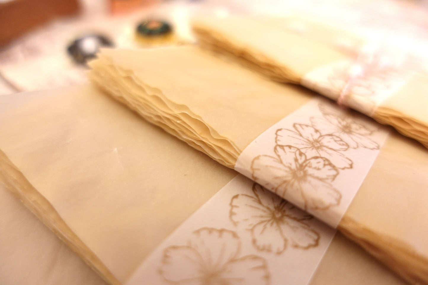 Handmade Tea-Dyed Vellum Paper Set