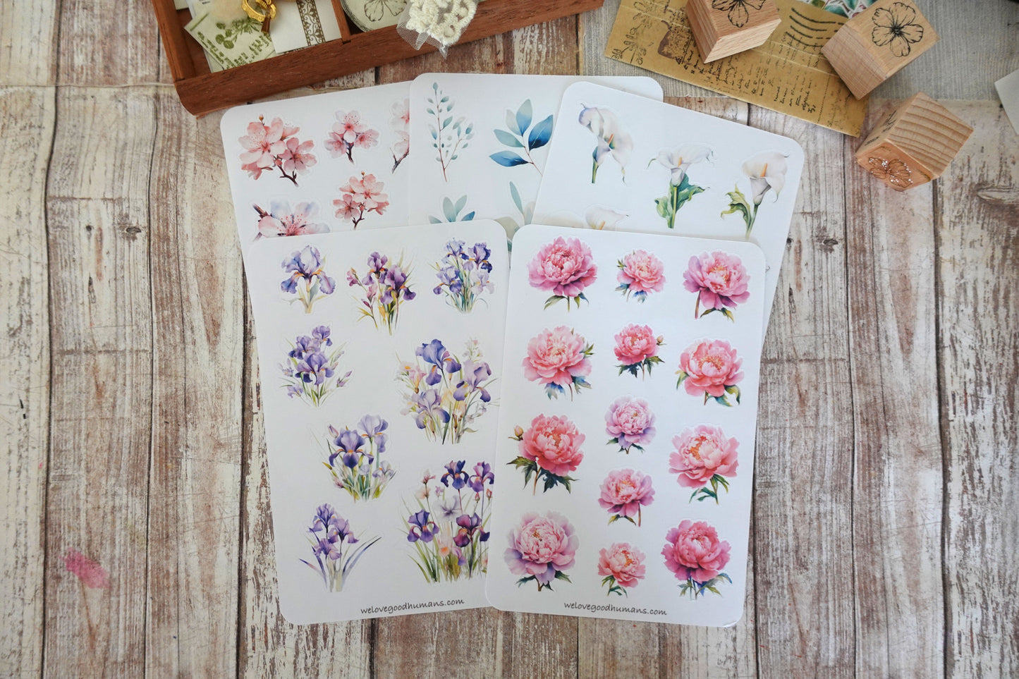 Floral Sticker Sheets Bundle