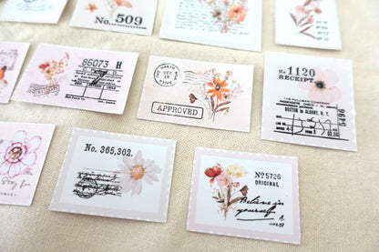 Botanical Postage Ephemera Stickers