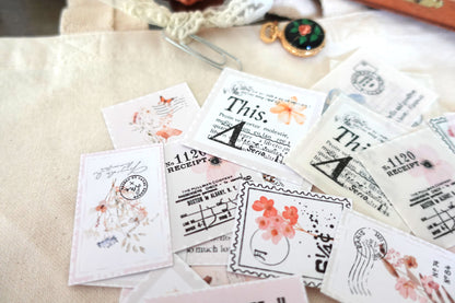 Botanical Postage Ephemera Stickers