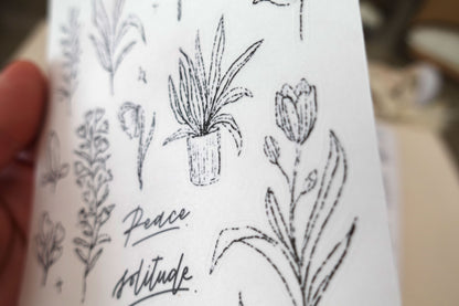 Peace Solitude Plants Sticker Sheet