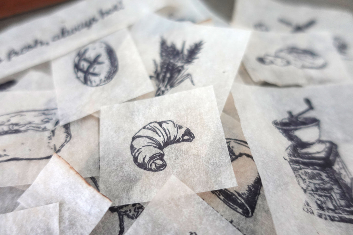 Handmade Tea-dyed Vintage Bread & Sweet Ephemera - 27 pieces Pack