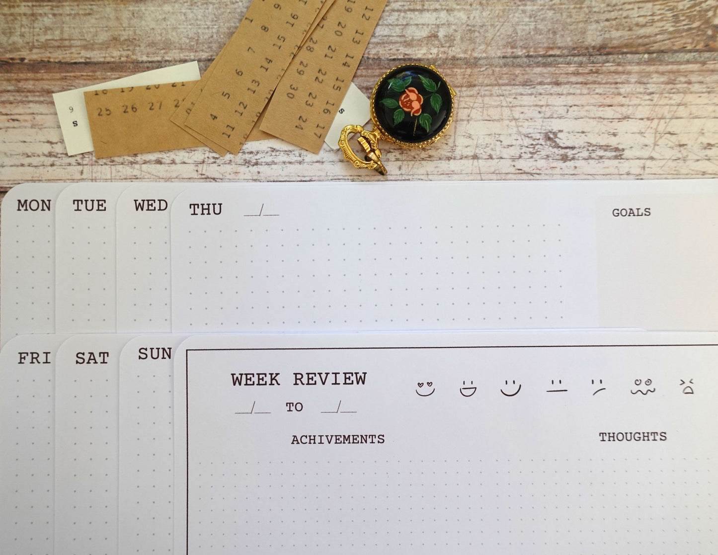 Daily Planner Stickers / Weekly review